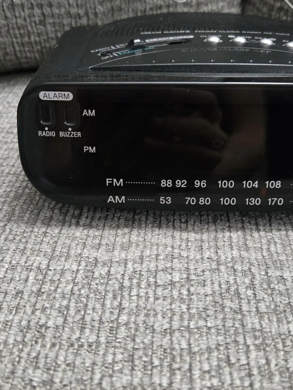 Sony Icf-C212 Dream Machine FM/AM Green LED Black Alarm Clock Radio